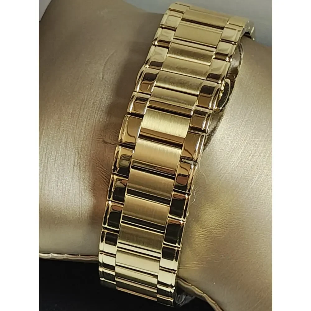 NWT Wittnauer $575 WN3092 Store Display 9.7/10 Men's Omni Black Dial Gold Quartz